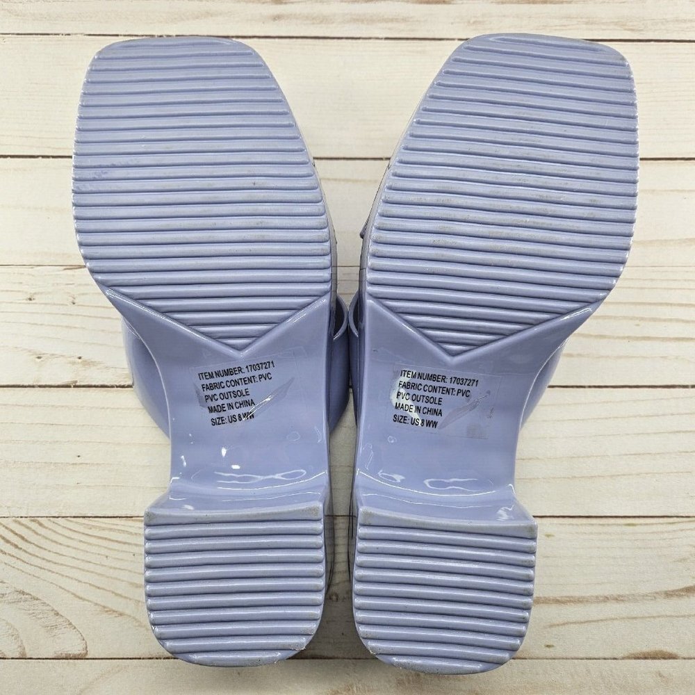 Torrid Womens Periwinkle Blue Y2K Chunky Heel Jelly Criss Cross Heel Sandals 8WW - Picture 11 of 16